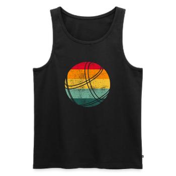 Petanque Boccia Boule Player - Débardeur bio Premium Homme - noir - Devant - Michal (187cm)