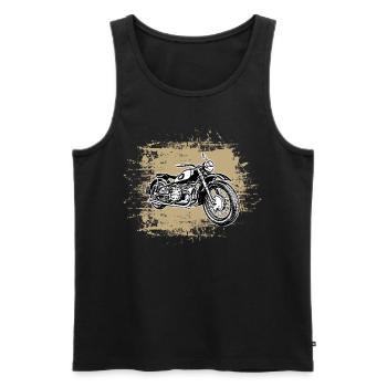 Mofa moped team Ural Ostalgie GDR mofa DDR mope - Men's Premium Organic Tank Top - black - Front - AI Model Male 178 light (178cm)