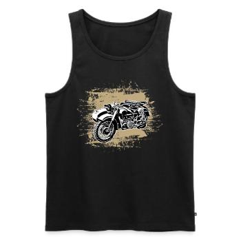 Mofa moped team Ural Ostalgie GDR mofa DDR mope - Men's Premium Organic Tank Top - black - Front - AI Model Male 178 light (178cm)