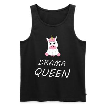 Einhorn Unicorn Drama Queen witziges Geschenk - Männer Premium Bio Tank Top - Schwarz - Vorne - AI Model Male 178 light (178cm)