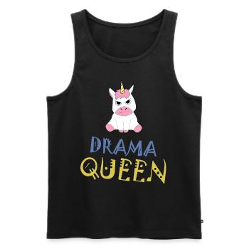 Einhorn Unicorn Drama Queen witziges Geschenk - Männer Premium Bio Tank Top - Schwarz - Vorne - AI Model Male 178 light (178cm)