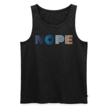 Nope - Männer Premium Bio Tank Top - Schwarz - Vorne - Michal (187cm)