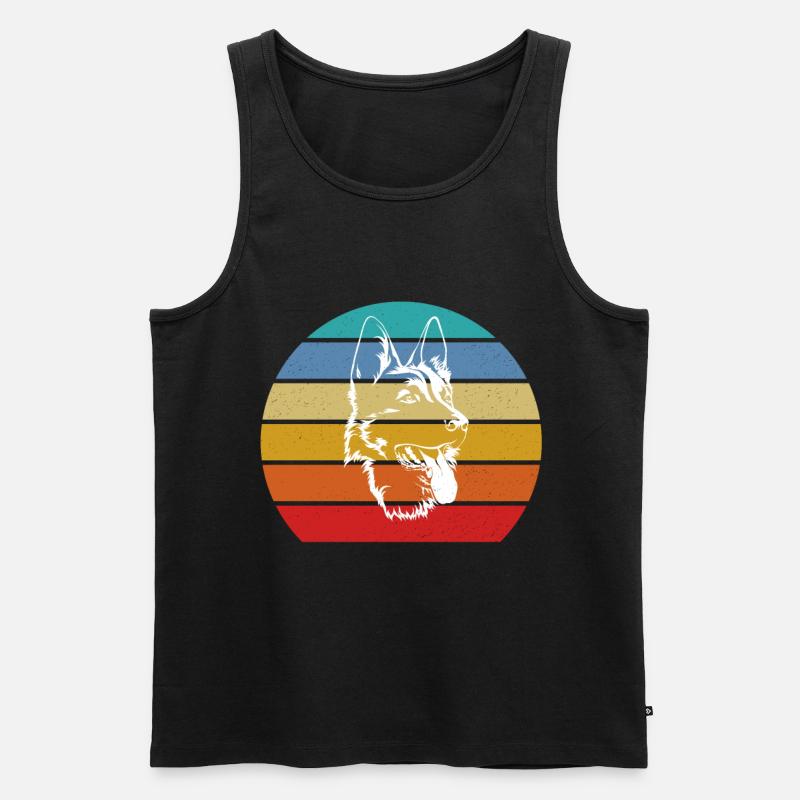Deutscher Schäferhund - Männer Premium Bio Tank Top - Schwarz