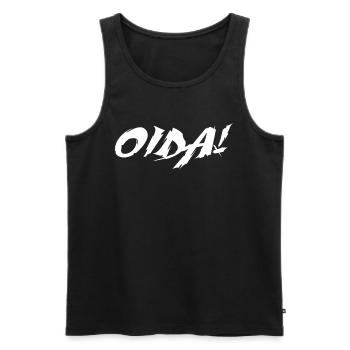 Oida ! Rigolade de Bayrisch - Débardeur bio Premium Homme - noir - Devant - AI Model Male 178 light (178cm)