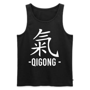 Qigong - Chigong - Débardeur bio Premium Homme - noir - Devant - AI Model Male 178 light (178cm)