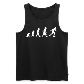Evolution of roller blade - Männer Premium Bio Tank Top - Schwarz - Vorne - AI Model Male 178 light (178cm)