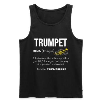 Trumpet Musical Instrument Fasnacht Wind Music Music - Men's Premium Organic Tank Top - black - Front - Michal (187cm)