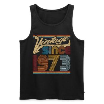Vintage Since 1973 - Cadeau pour le 48e anniversaire - Débardeur bio Premium Homme - noir - Devant - Michal (187cm)
