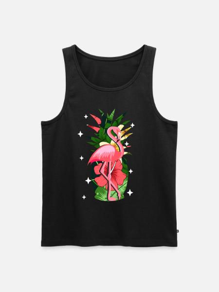 Flamingo Rosa - Men's Premium Organic Tank Top - black