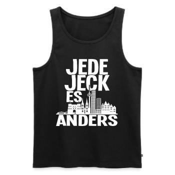 Köln Sprüche Kölsch Heimatliebe Veedel - Männer Premium Bio Tank Top - Schwarz - Vorne - Michal (187cm)