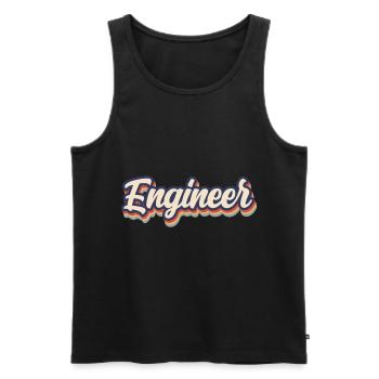 Engineer Vintage Colors - Débardeur bio Premium Homme - noir - Devant - Michal (187cm)