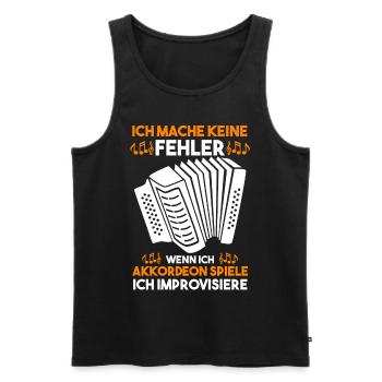 Akkordeon Handklavier Akkordeonspieler - Männer Premium Bio Tank Top - Schwarz - Vorne - Michal (187cm)