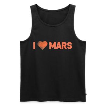Mars - Débardeur bio Premium Homme - noir - Devant - AI Model Male 178 light (178cm)