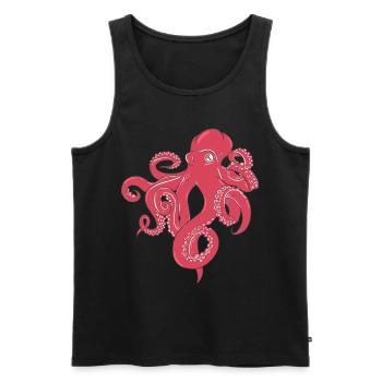 Octopus octopus squid sea creature tentacles - Men's Premium Organic Tank Top - black - Front - AI Model Male 178 light (178cm)