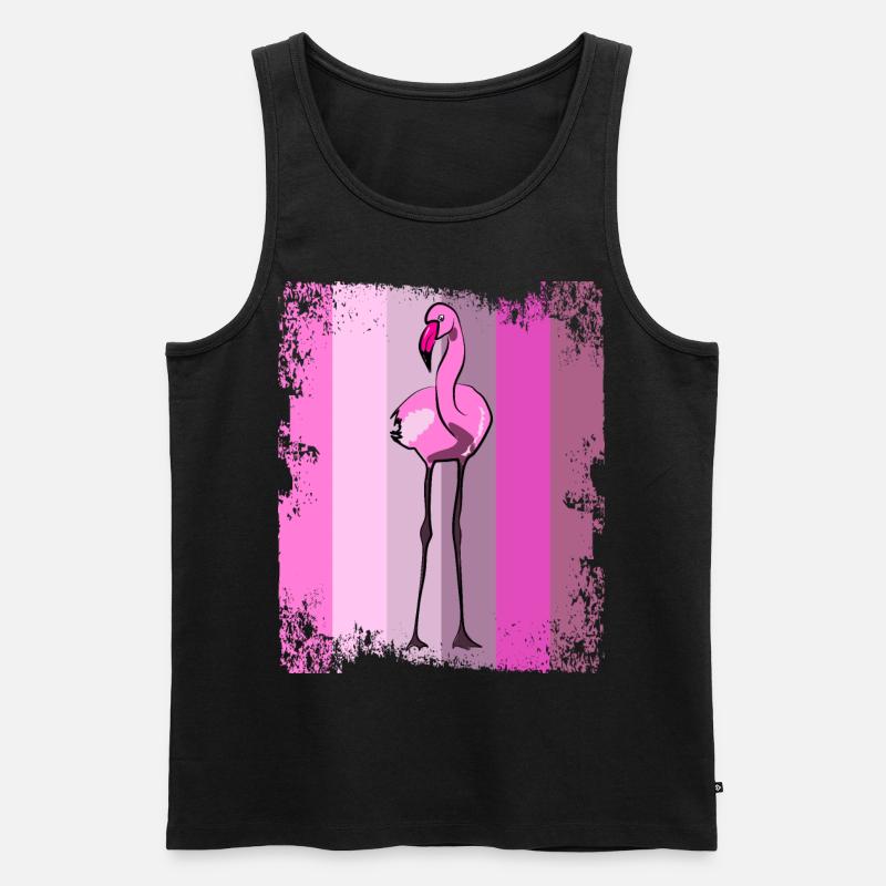 Flamingos Flamingo - Männer Premium Bio Tank Top - Schwarz