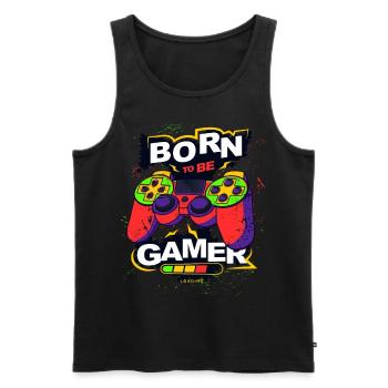 Brawling Play Brawl Gamer Zocken Gaming Game - Men's Premium Organic Tank Top - black - Front - AI Model Male 178 light (178cm)