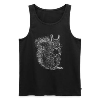 squirrel - Men's Premium Organic Tank Top - black - Front - AI Model Male 178 light (178cm)
