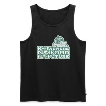 No Farmers No Food No Future Traktor - Männer Premium Bio Tank Top - Schwarz - Vorne - Michal (187cm)