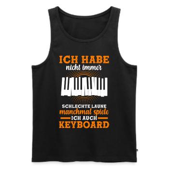 Keyboard Keyboarder Keyboarding Musiker - Männer Premium Bio Tank Top - Schwarz - Vorne - Michal (187cm)