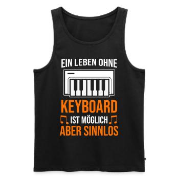 Keyboard Keyboarder Musiker Musik - Männer Premium Bio Tank Top - Schwarz - Vorne - Michal (187cm)