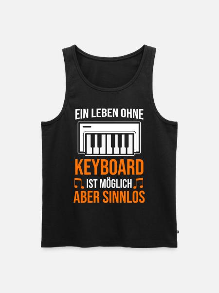 Keyboard Keyboarder Musiker Musik - Männer Premium Bio Tank Top - Schwarz