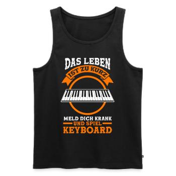 Keyboard Keyboarder Lustige Sprüche - Männer Premium Bio Tank Top - Schwarz - Vorne - Michal (187cm)