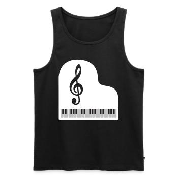 Piano Flügel Notenschlüssel - Klavier Pianist - Débardeur bio Premium Homme - noir - Devant - Michal (187cm)