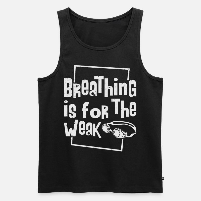 Schwimmer Schwimmen - Männer Premium Bio Tank Top - Schwarz