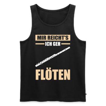 Flöte Musiker Flötist Flötenspieler Orchester Musi - Männer Premium Bio Tank Top - Schwarz - Vorne - Michal (187cm)