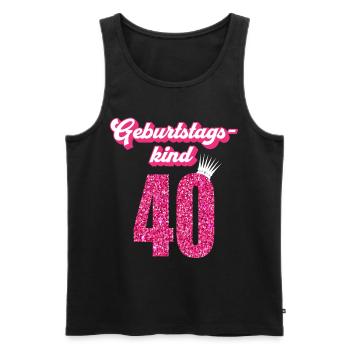 40. Geburtstag 40 Jahre 40er Geburtstagskind - Männer Premium Bio Tank Top - Schwarz - Vorne - Michal (187cm)