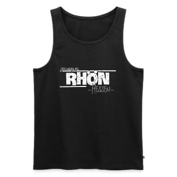 Die Rhön mein Lieblingsplatz in Hessen - Männer Premium Bio Tank Top - Schwarz - Vorne - Michal (187cm)