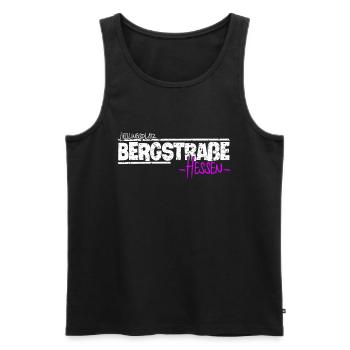 Die Bergstraße mein Lieblingsplatz in Hessen - Männer Premium Bio Tank Top - Schwarz - Vorne - Michal (187cm)