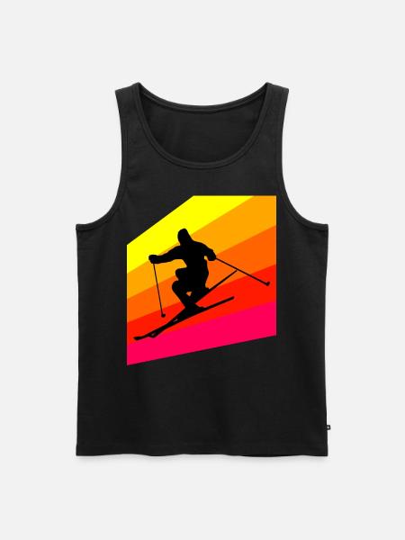 ski - Men's Premium Organic Tank Top - black