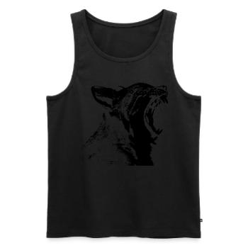 Lynx motif chat sauvage motif de lynx chat - Débardeur bio Premium Homme - noir - Devant - Michal (187cm)