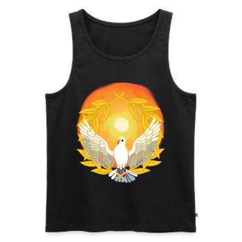 Sunlight Dove God Jesus Peace Creation - Men's Premium Organic Tank Top - black - Front - AI Model Male 178 light (178cm)