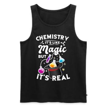 chemistry - Men's Premium Organic Tank Top - black - Front - AI Model Male 178 light (178cm)