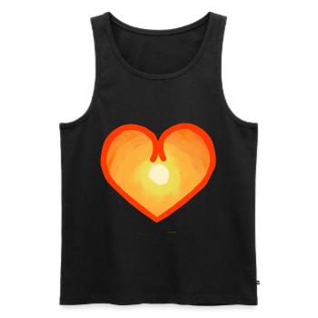 Heart sunrise sunshine sun - Men's Premium Organic Tank Top - black - Front - AI Model Male 178 light (178cm)