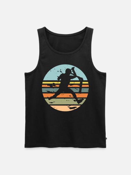 Tretroller - Männer Premium Bio Tank Top - Schwarz