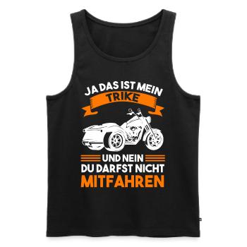 Trike Motorrad Motorradfahrer Biker Motorbike - Männer Premium Bio Tank Top - Schwarz - Vorne - Michal (187cm)