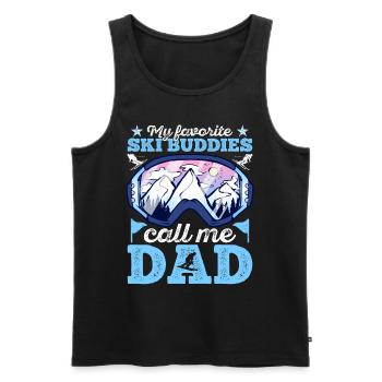 Ski Dad Dad father skiing ski instructor - Men's Premium Organic Tank Top - black - Front - Michal (187cm)