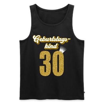 30. Geburtstag 30 Jahre 30er Geburtstagskind - Männer Premium Bio Tank Top - Schwarz - Vorne - Michal (187cm)