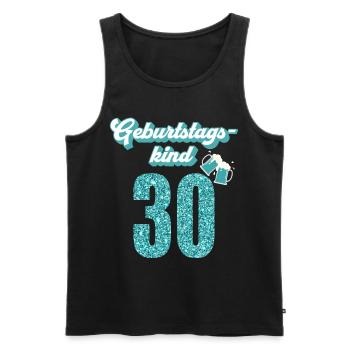 30. Geburtstag 30 Jahre 30er Geburtstagskind - Männer Premium Bio Tank Top - Schwarz - Vorne - Michal (187cm)