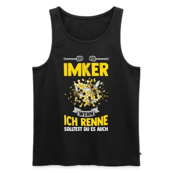 Imker - Männer Premium Bio Tank Top - Schwarz - Vorne - Michal (187cm)