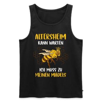 Imker - Männer Premium Bio Tank Top - Schwarz - Vorne - Michal (187cm)