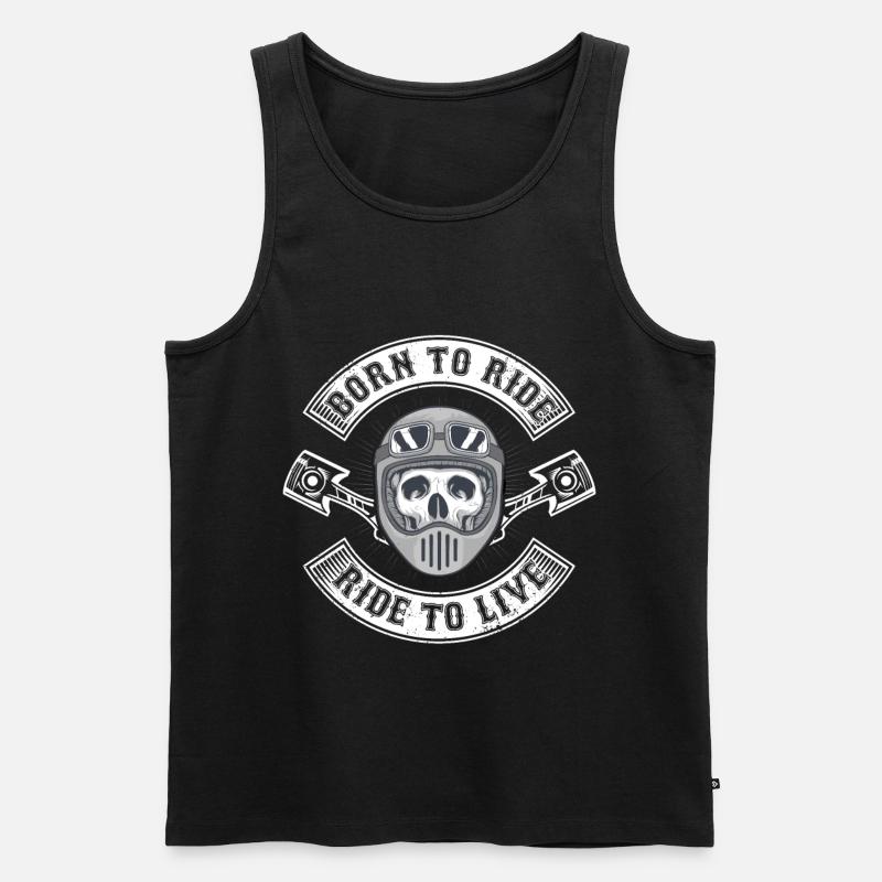 Motorrad - Männer Premium Bio Tank Top - Schwarz