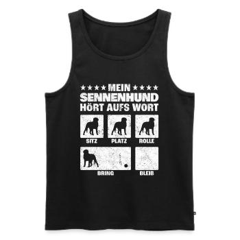 Schweizer Sennenhund Hundetricks Geschenk - Männer Premium Bio Tank Top - Schwarz - Vorne - AI Model Male 178 light (178cm)