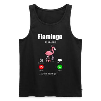 Flamingo - Débardeur bio Premium Homme - noir - Devant - Michal (187cm)