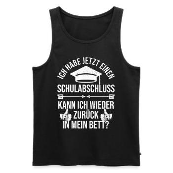 Schulabschluss Abschluss Abi Realschule Abitur - Männer Premium Bio Tank Top - Schwarz - Vorne - Michal (187cm)