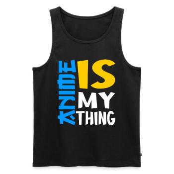 Anime Manga Japan Cosplay Gift - Men's Premium Organic Tank Top - black - Front - Michal (187cm)
