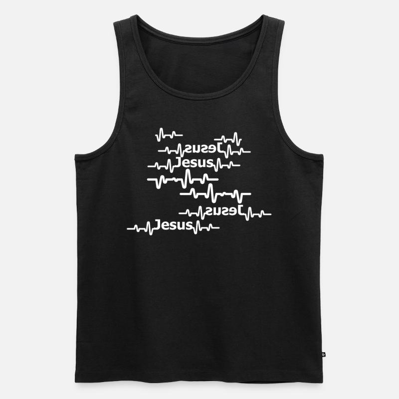 Glaube Christlich - Männer Premium Bio Tank Top - Schwarz